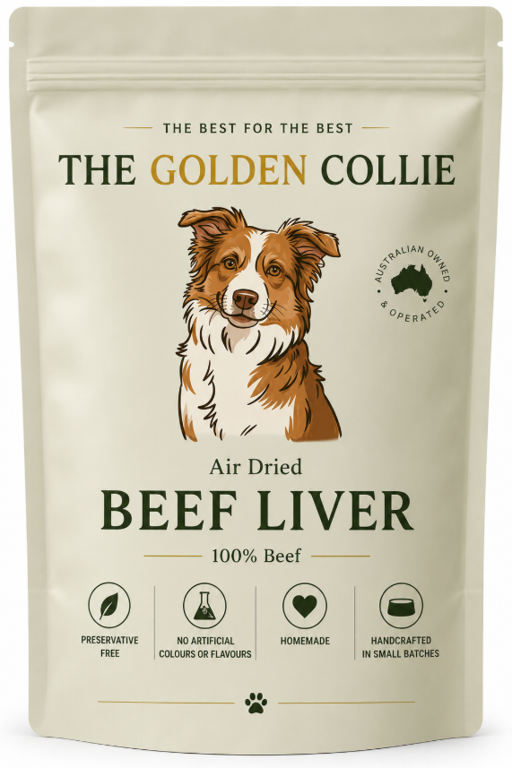 The Golden Collie Beef Liver — Air Dried, 100% Beef, Australian made